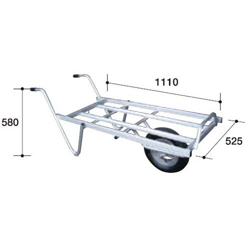 Amazon.co.jp: アルミ 平型一輪車 ネコ - コンテナ3個載せ用 シN直送